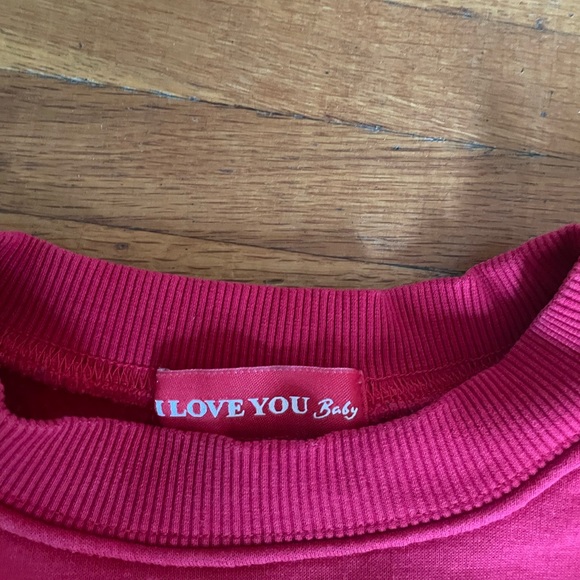 ILY Baby Crewneck Sweatshirt in Red - Picture 7 of 9